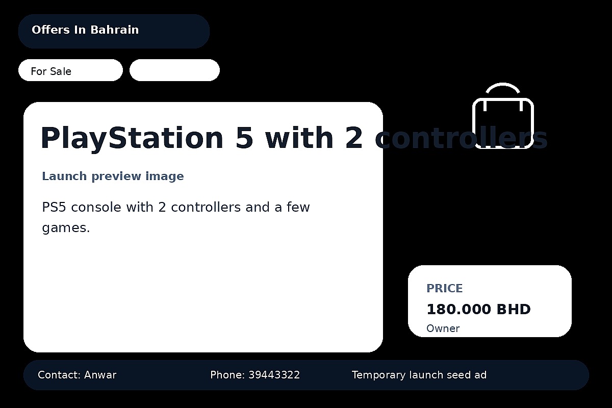 PlayStation 5 with 2 controllers