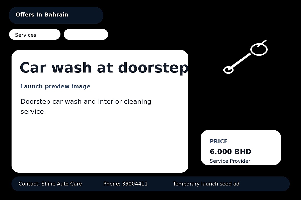 Car wash at doorstep