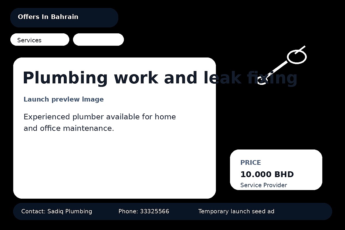 Plumbing work and leak fixing