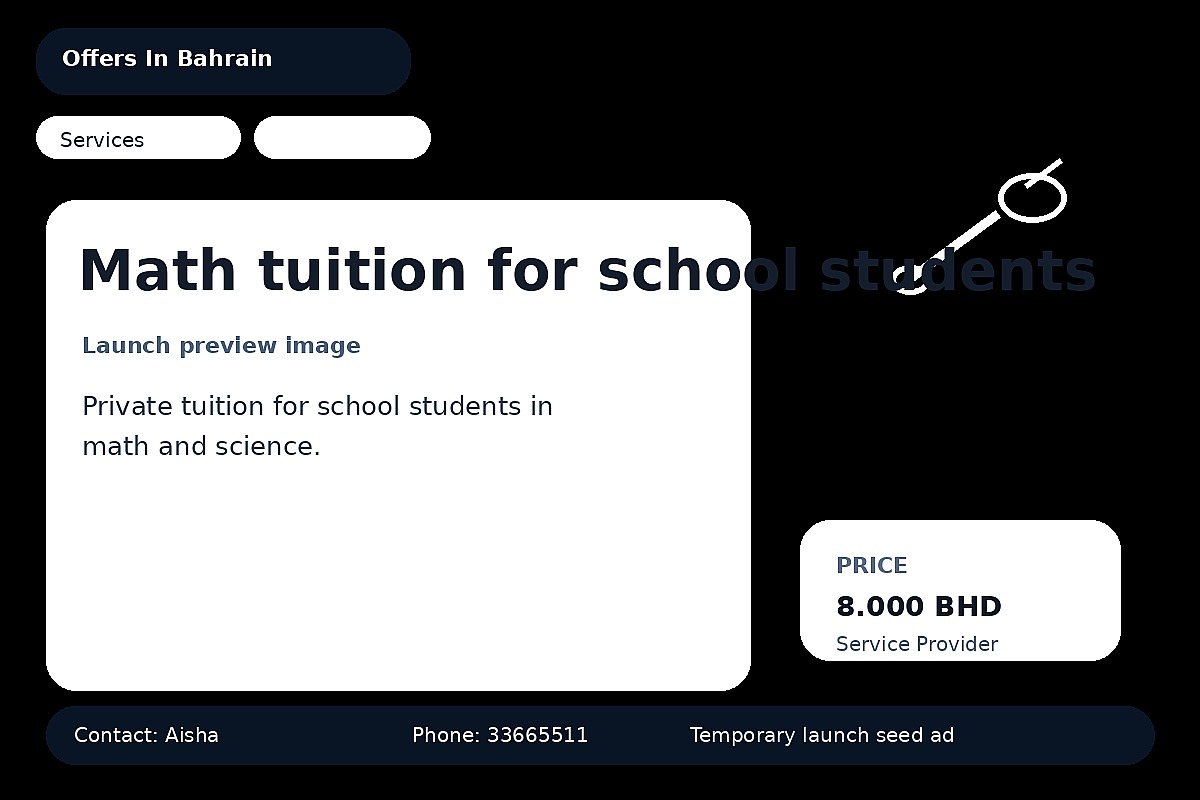 Math tuition for school students